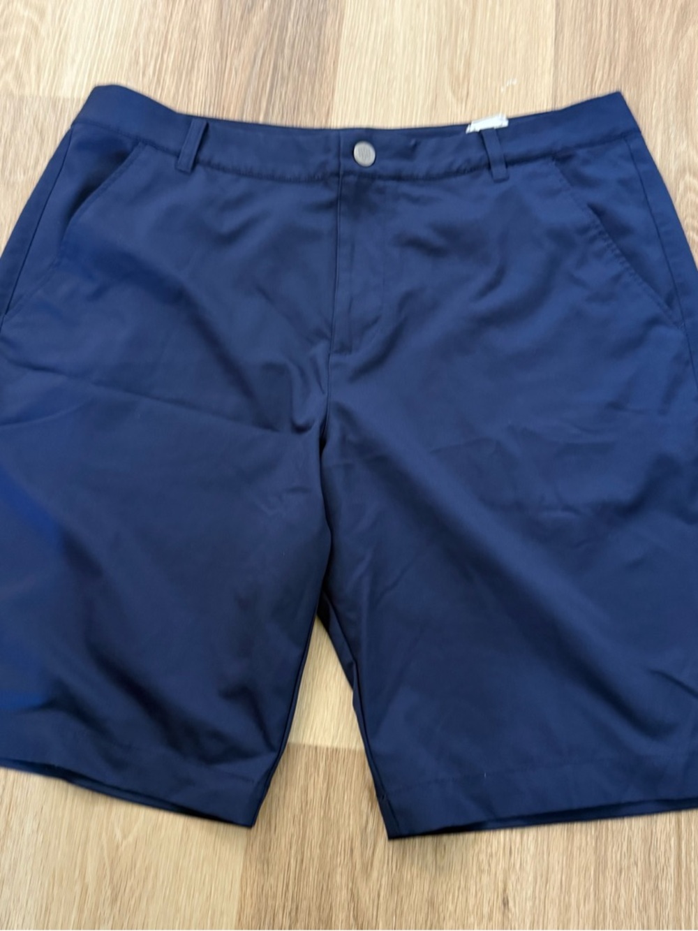 Puma Men's Navy Flat-Front Performance Shorts